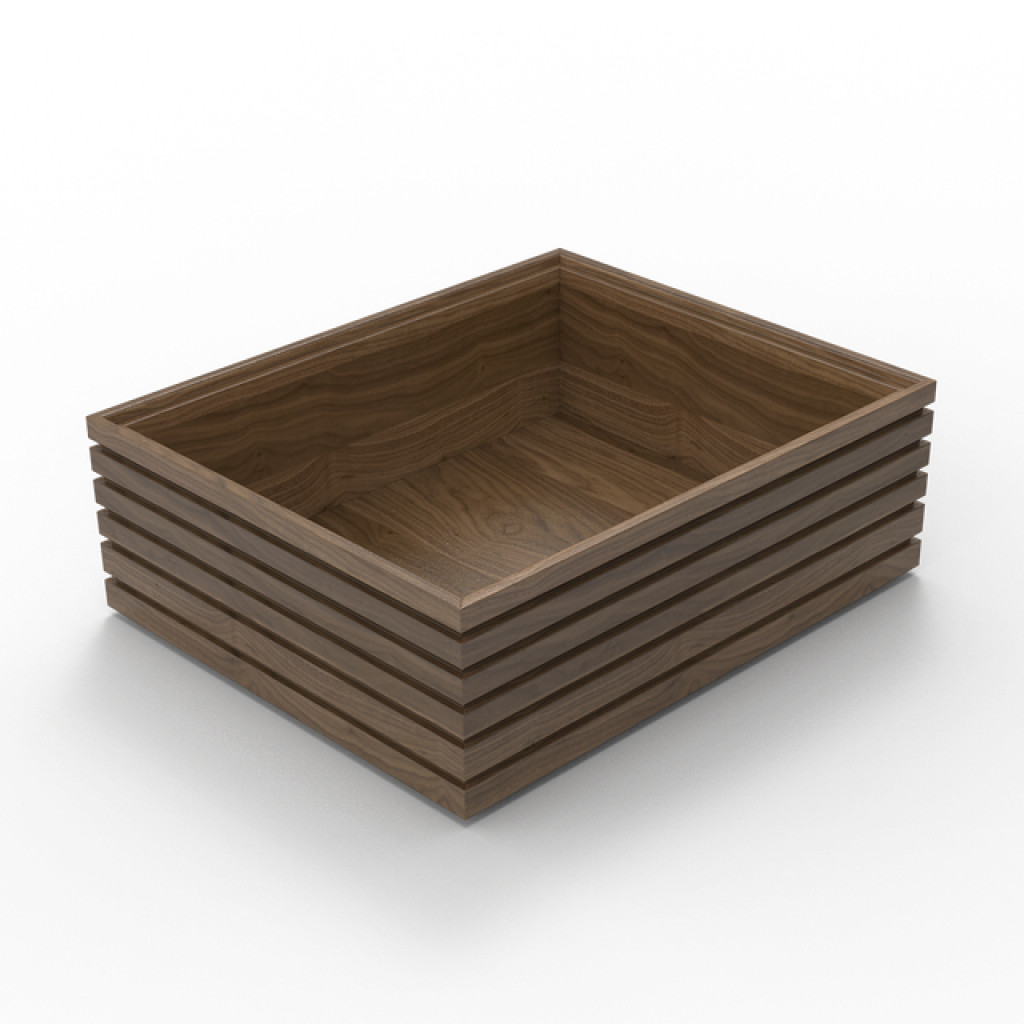 Craster Flow Walnut 1.2 Bento Tray Walnut, Lacquer 325 × 265 × 110 mm