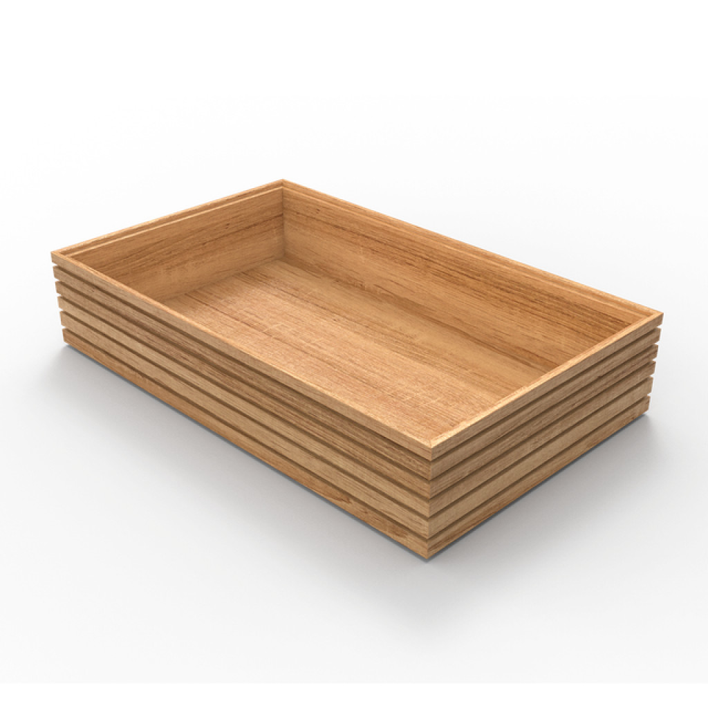 Craster Flow Oak 1.1 Bento Tray Oak, Lacquer 530 × 325 × 110 mm