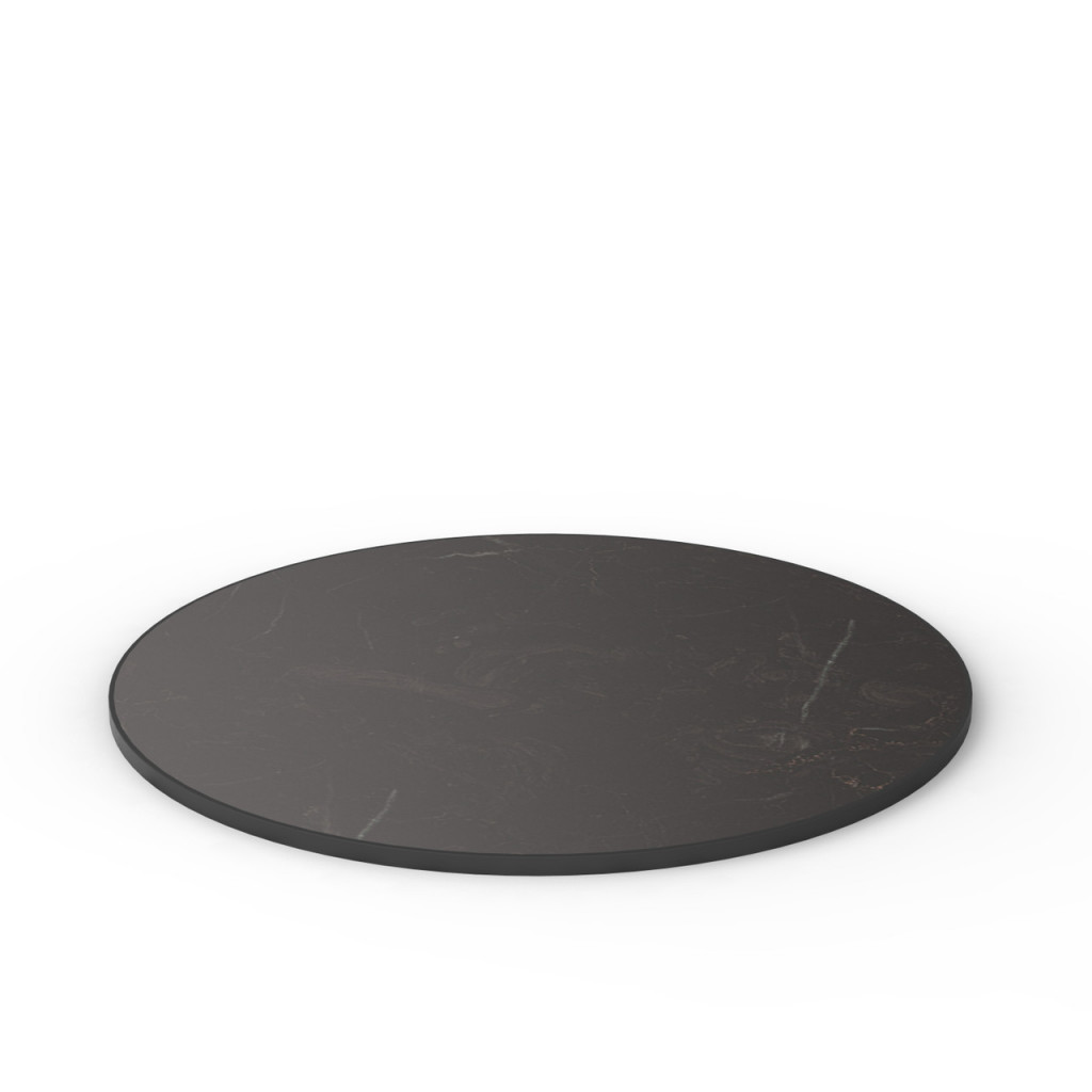 Craster Rise 800 Black Marble Reef Edge Round Table Top 1130ø × 25 mm