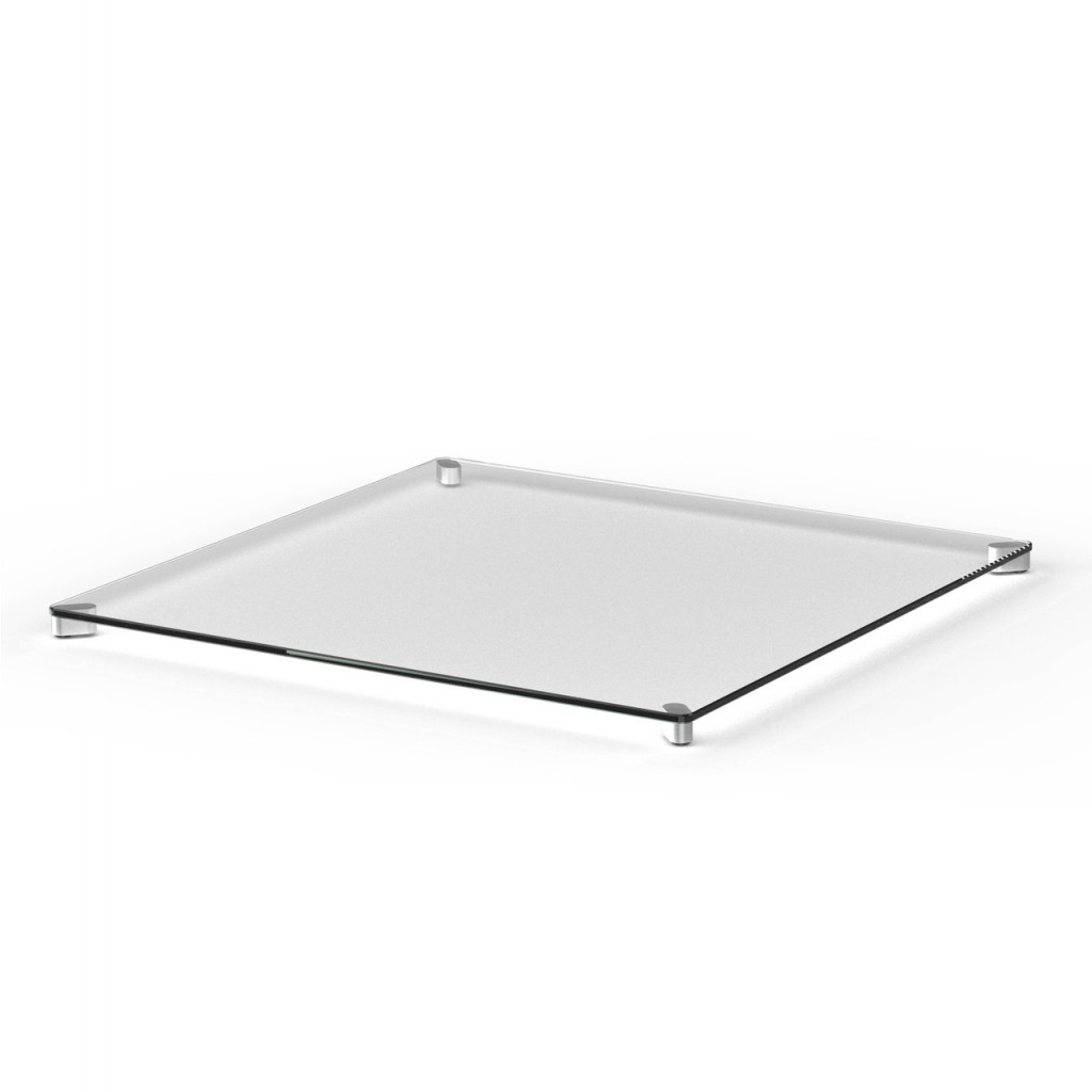 Craster Link 800 Clear Glass Square Table Top Glass, Clear 800 × 800 × 22 mm