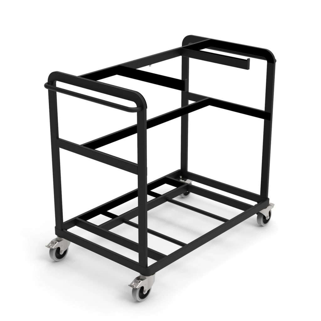 Craster Trolley for Link - Stores 6 Tops & Legs Powder Coated Mild Steel,Black 1305 × 755 × 11855 mm