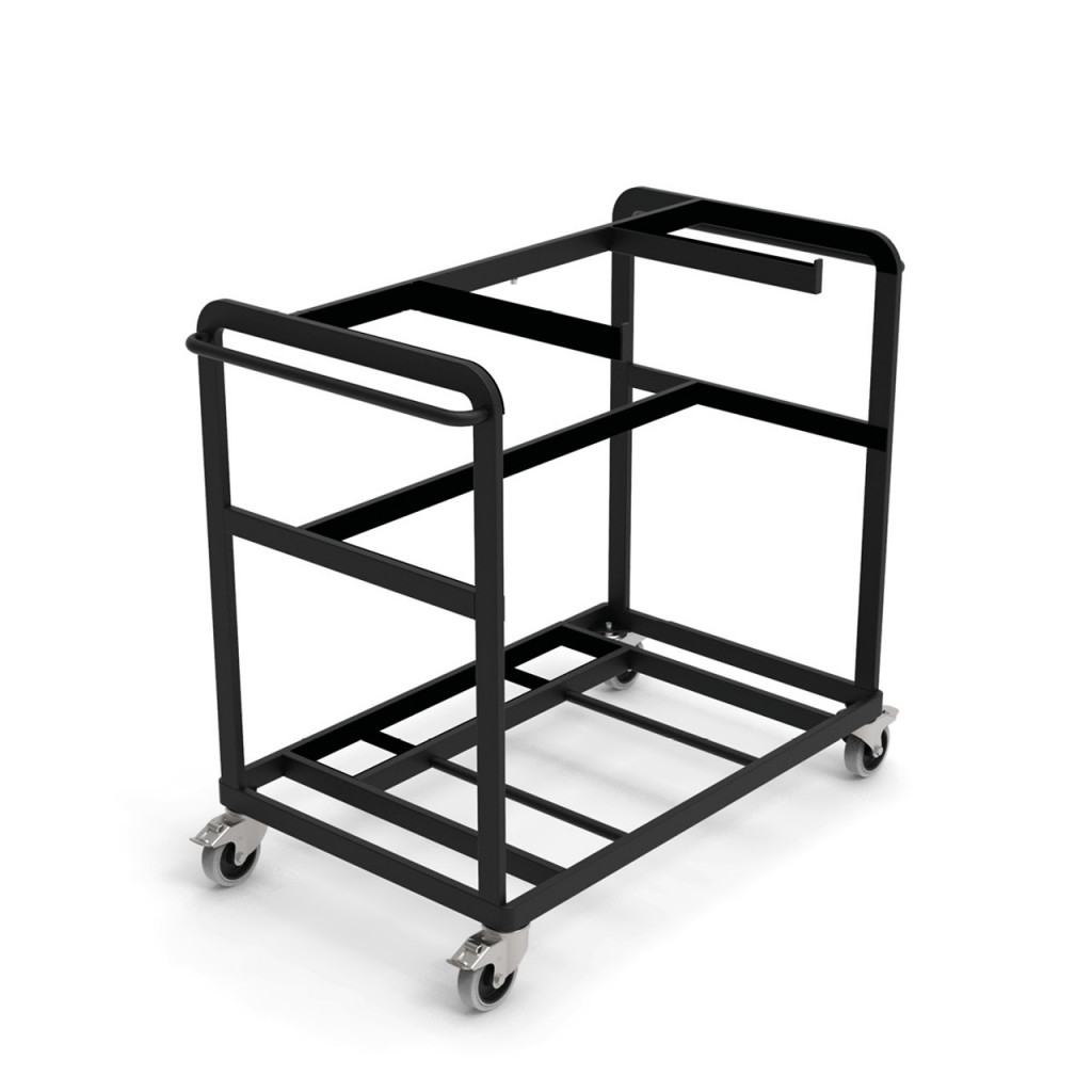 Craster Trolley for Link - Stores 6 Tops & Legs Powder Coated Mild Steel, Black 1185 × 755 × 2105 mm