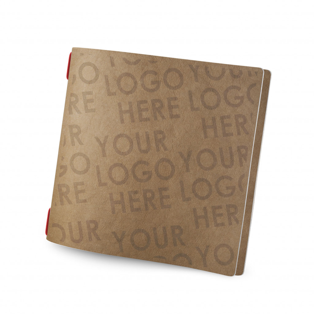 DAG style Menu CUSTOM 23x23,1 cm (QUADRATO) personalized - only red elastic - ECO NATURAL