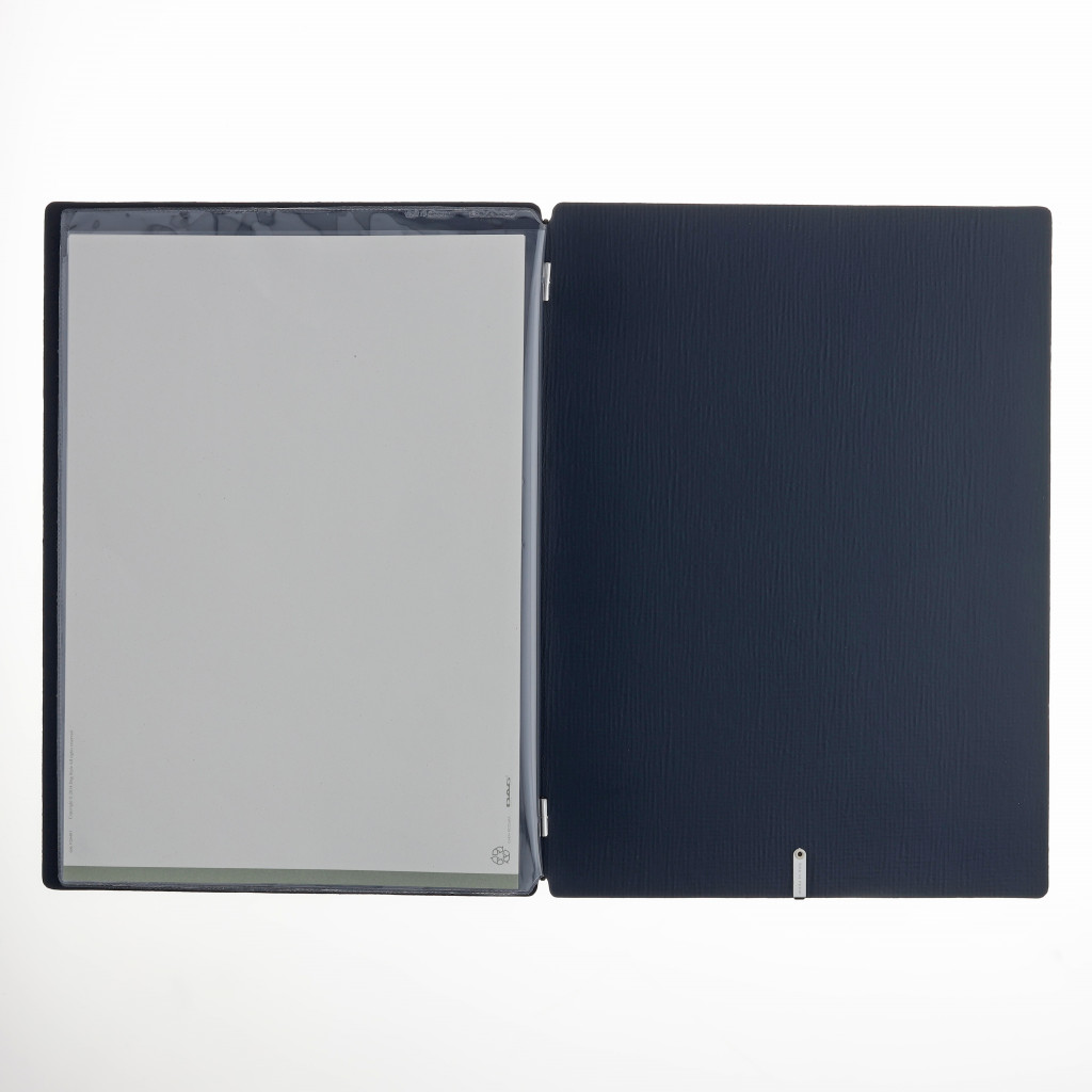 menu holder 23,2x31,8 cm (A4) "menu" METAL label CHEF BLUE