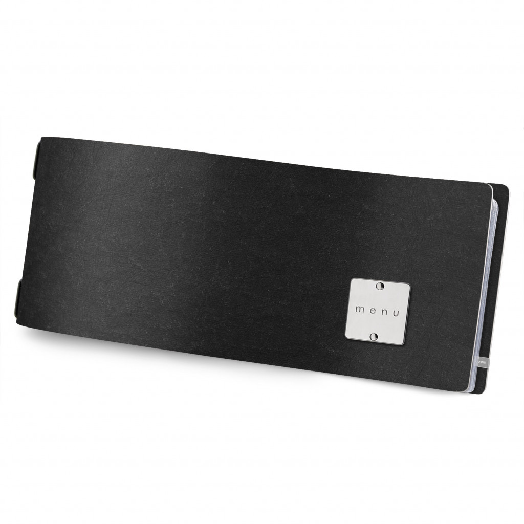 DAG style Menu 31,7x12,6 cm (CLUB HORIZONTAL) "menu" METAL štítek ECOMODA BLACK