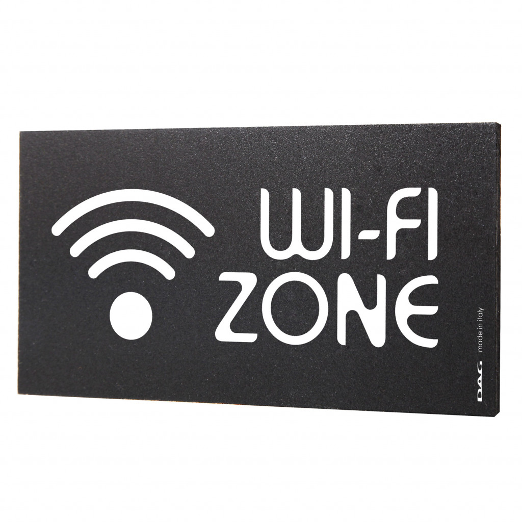 DAG style sign WI-FI 8x15 cm for the wall