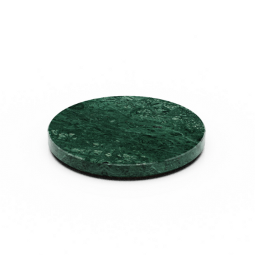 Craster Tilt Round Green Marble Plinth