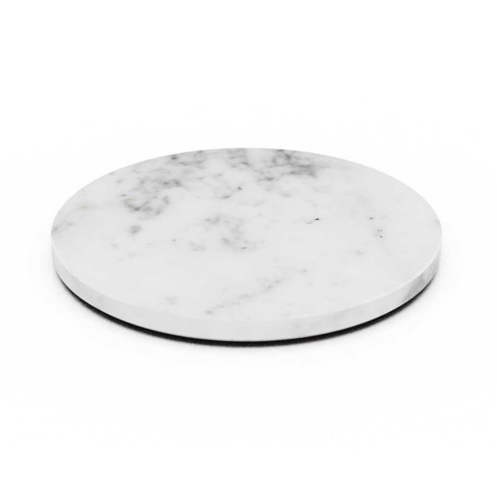 Craster Tilt Large White Marble Plinth