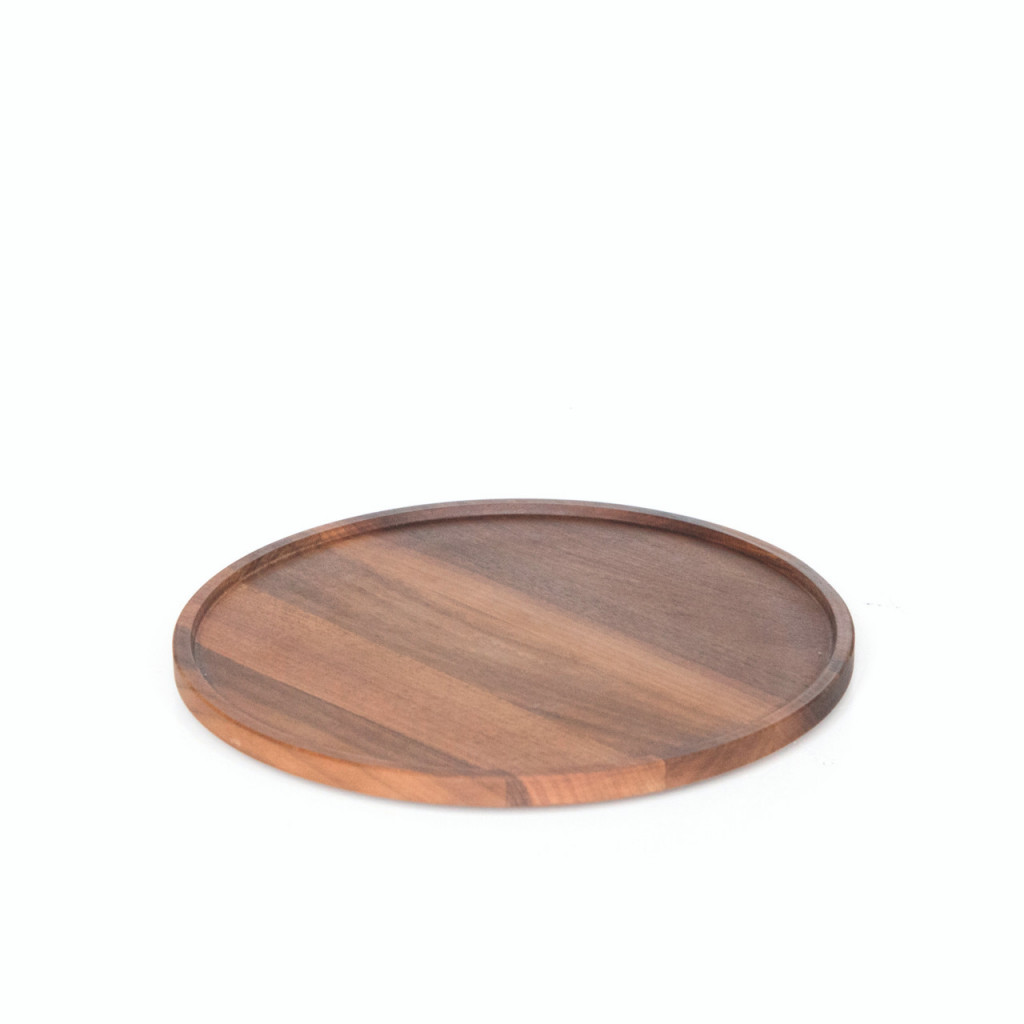 Craster Tilt Large Round Walnut Plinth