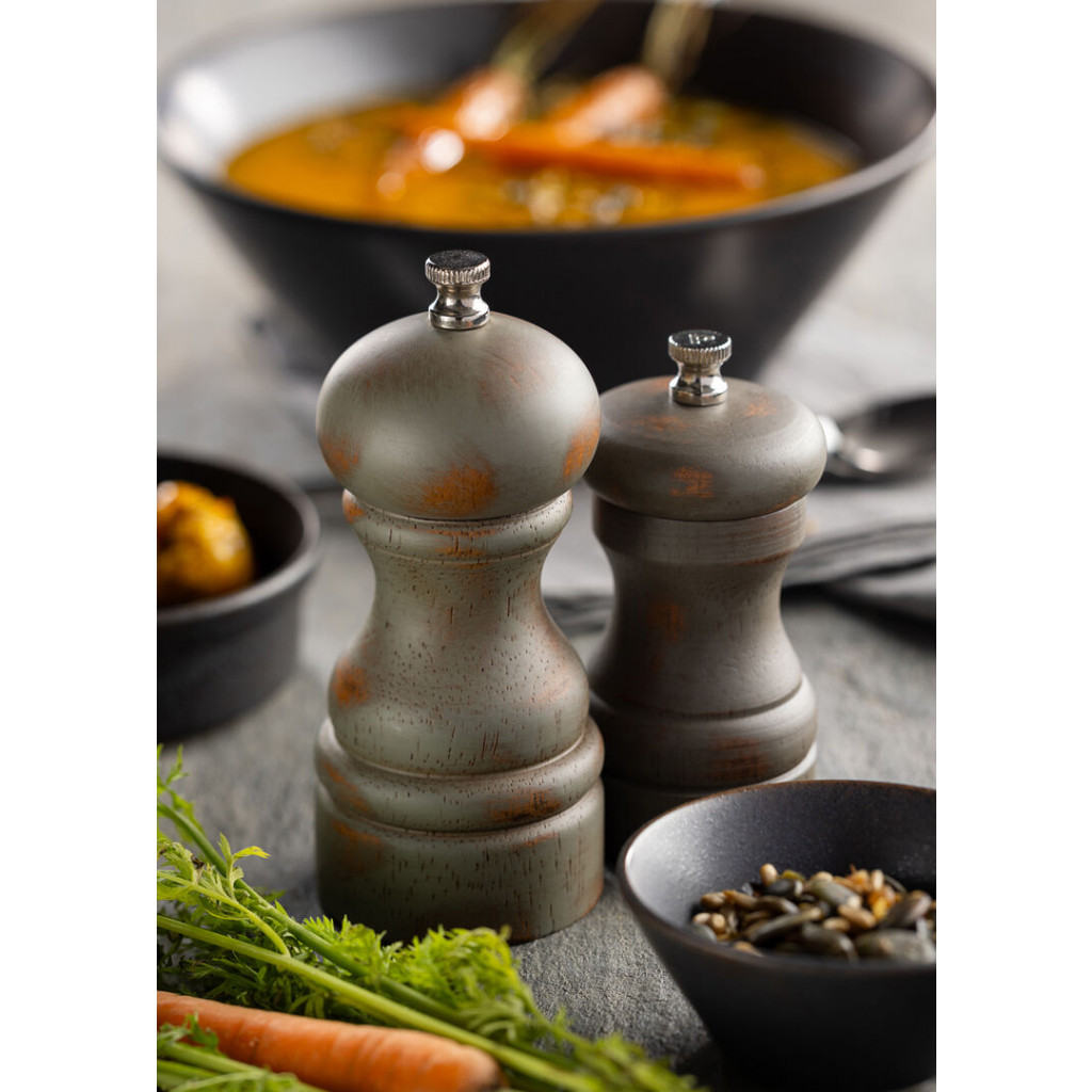 Utopia Distressed Wood Salt/Pepper Grinder 4" (10cm)