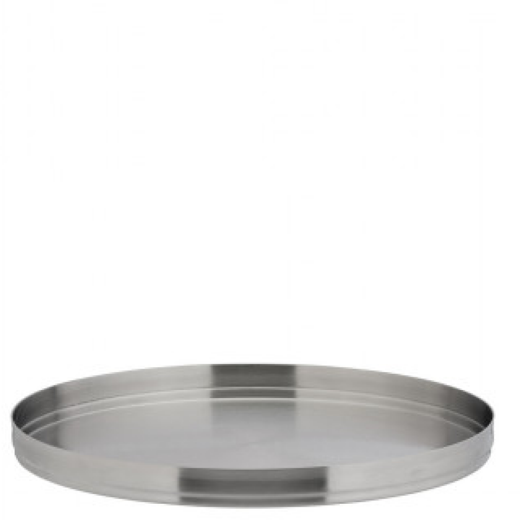 Utopia Brushed Stainless Steel Round Plate 9" (23cm)
