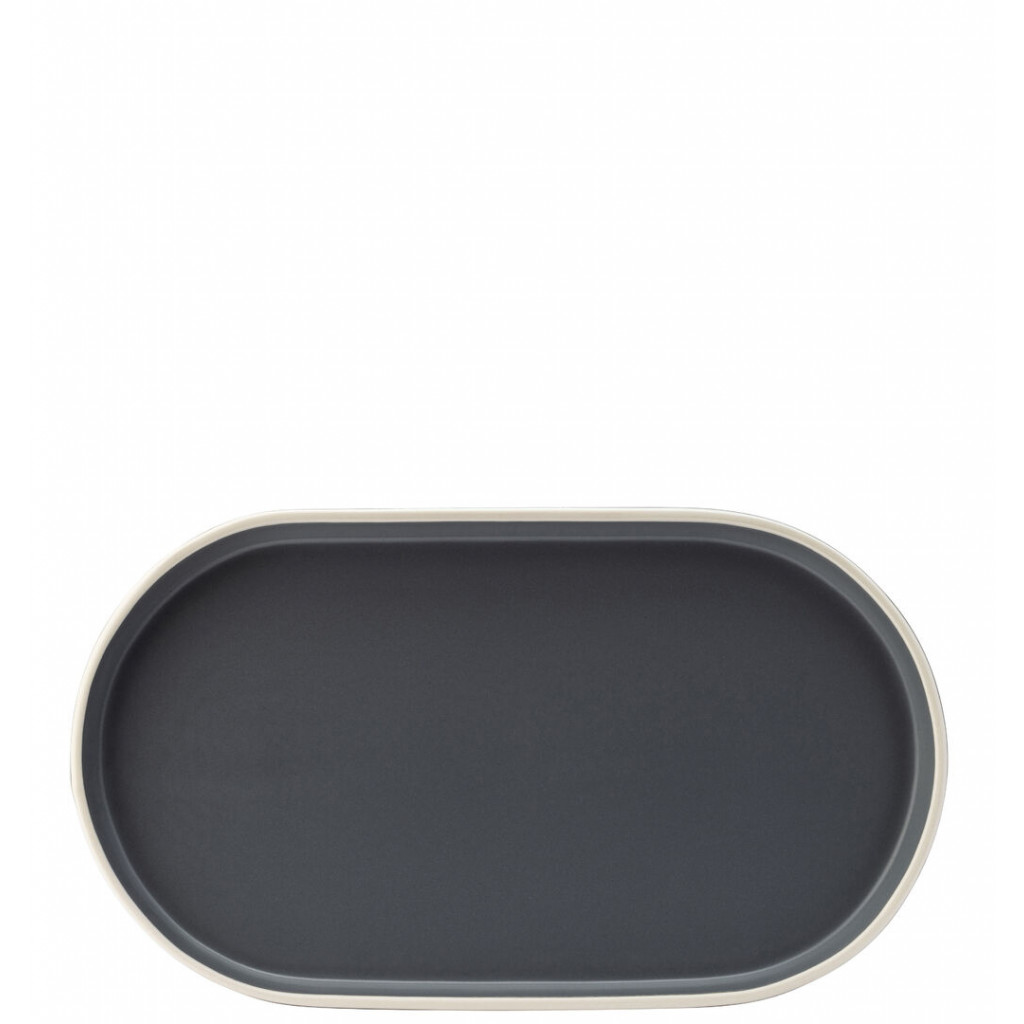 Utopia Forma Charcoal Platter 31 x 17.5cm