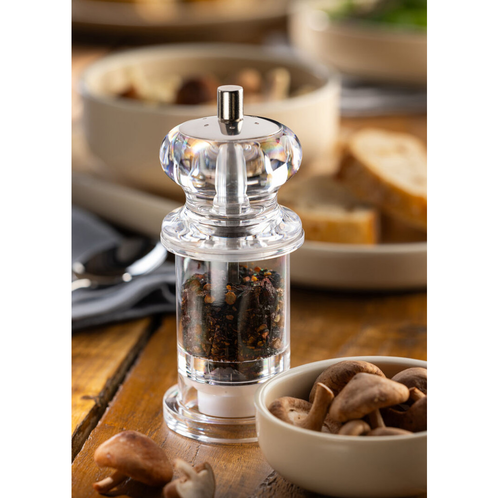 Utopia Clear Acrylic Combo Salt/Pepper Grinder (14cm)