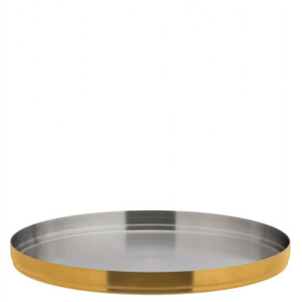 Utopia Brushed Gold Round Plate 9" (23cm)