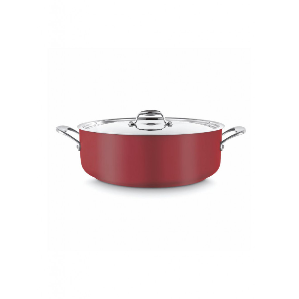 Pujadas CASSEROLE W/LID COOL 32CM RED