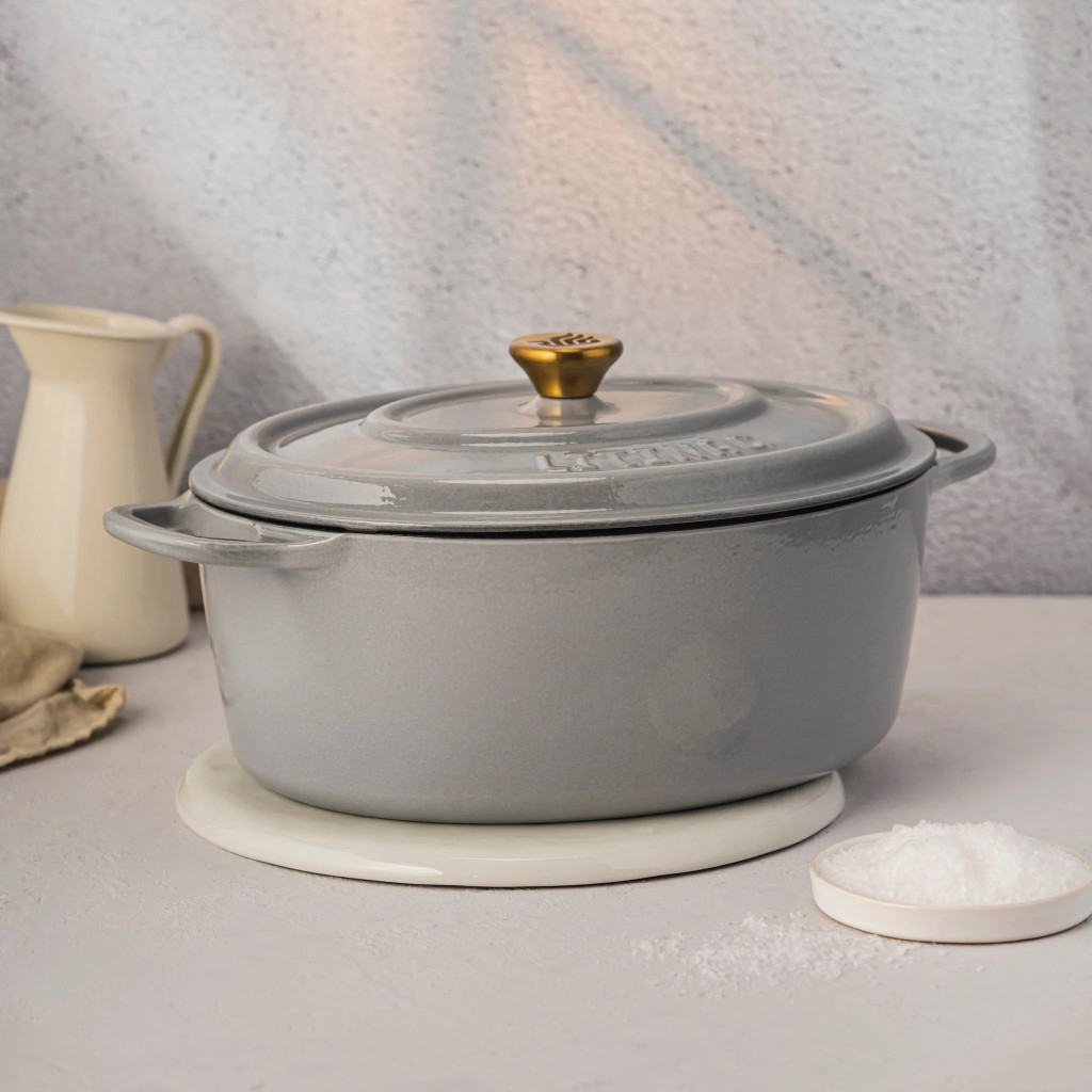 Litináč Casserole Oval 32cm Pearl Grey