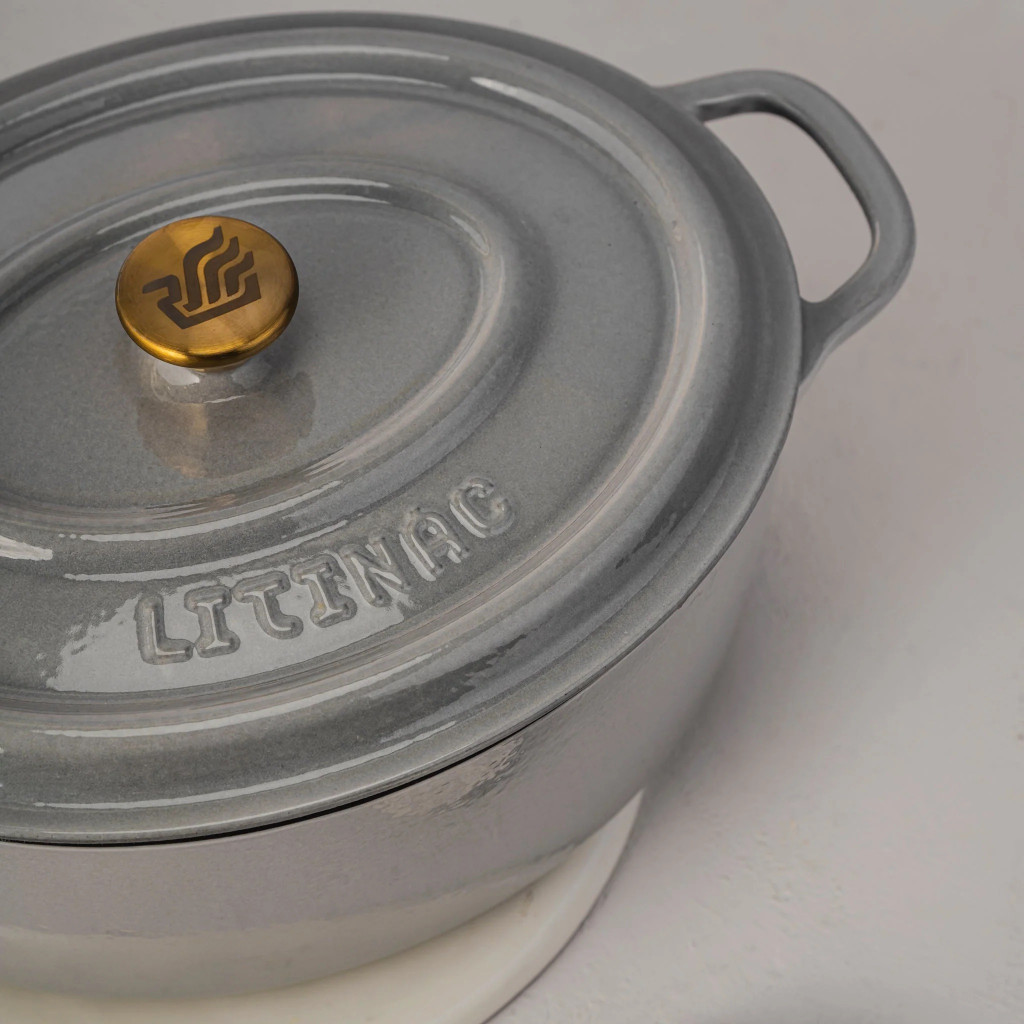 Litináč Casserole Oval 32cm Pearl Grey