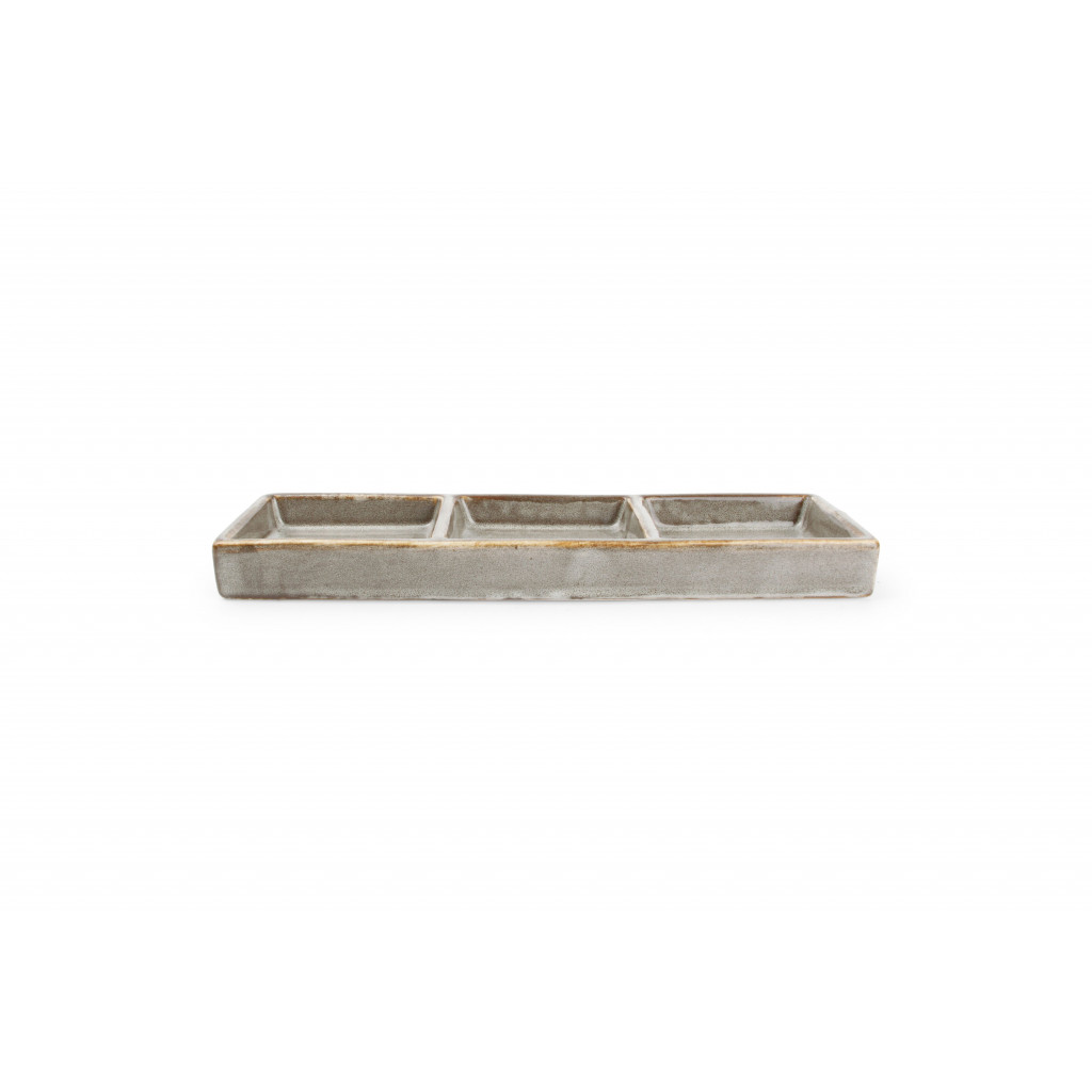 F2D Serving dish 24x8cm grey Ceres