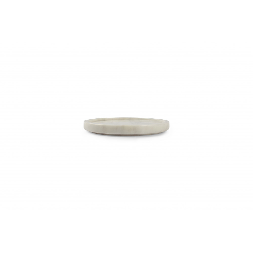 CHIC Serving dish 12xH1cm marble white Pura