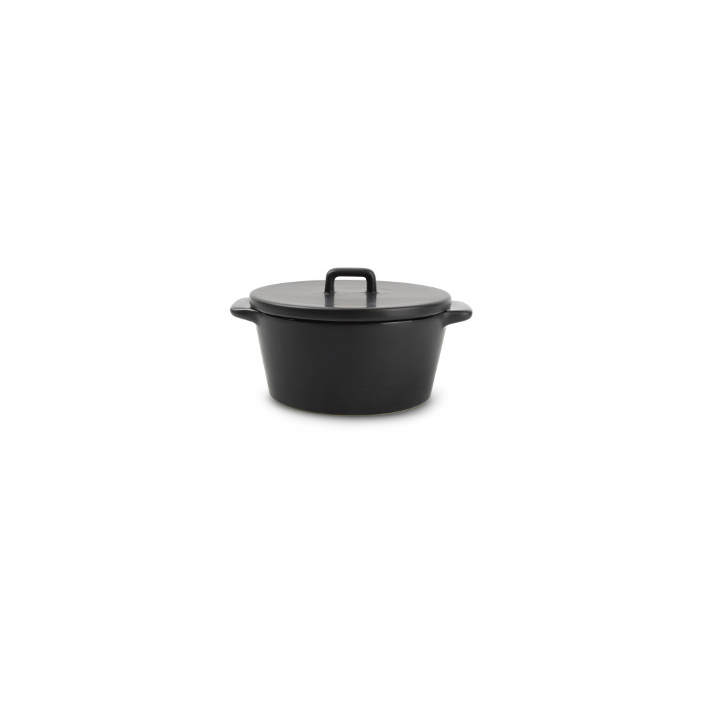 Bonbistro Baking dish 15/10xH5,5cm with lid black Ardo