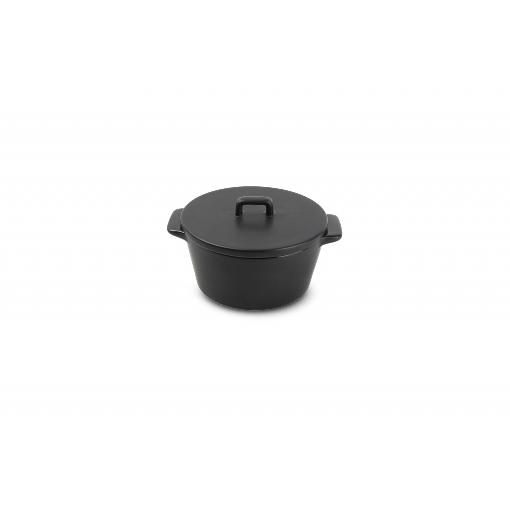 Bonbistro Baking dish 15/10xH5,5cm with lid black Ardo