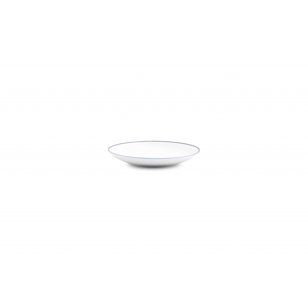 Bonbistro Saucer 14,5cm blue rim Basic White