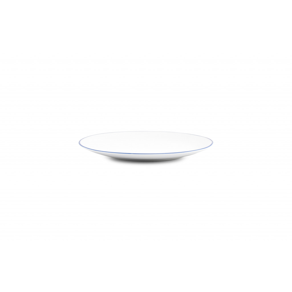 Bonbistro Plate 24cm coupe blue rim Basic White