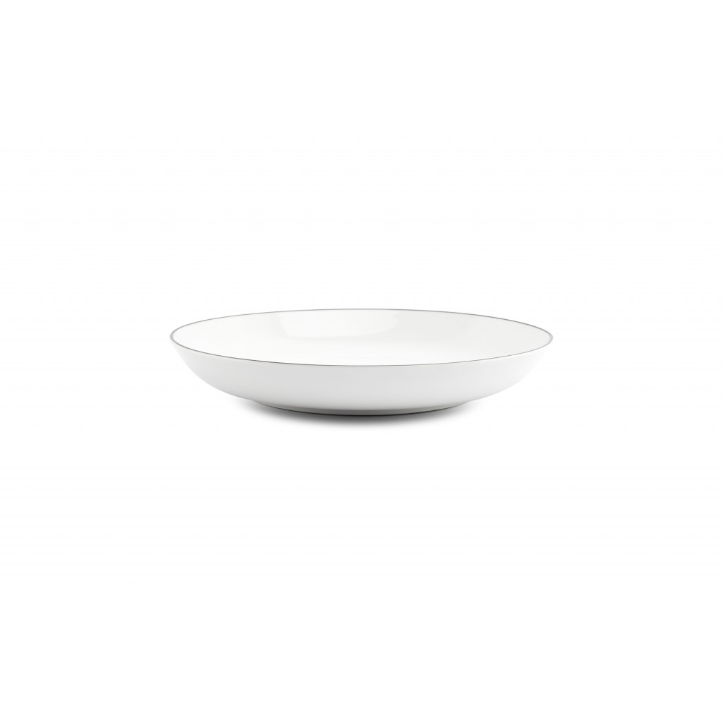 Bonbistro Deep plate 27xH4cm coupe black rim Basic White