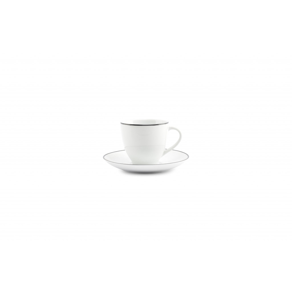 Bonbistro Cup 20cl black rim Basic White