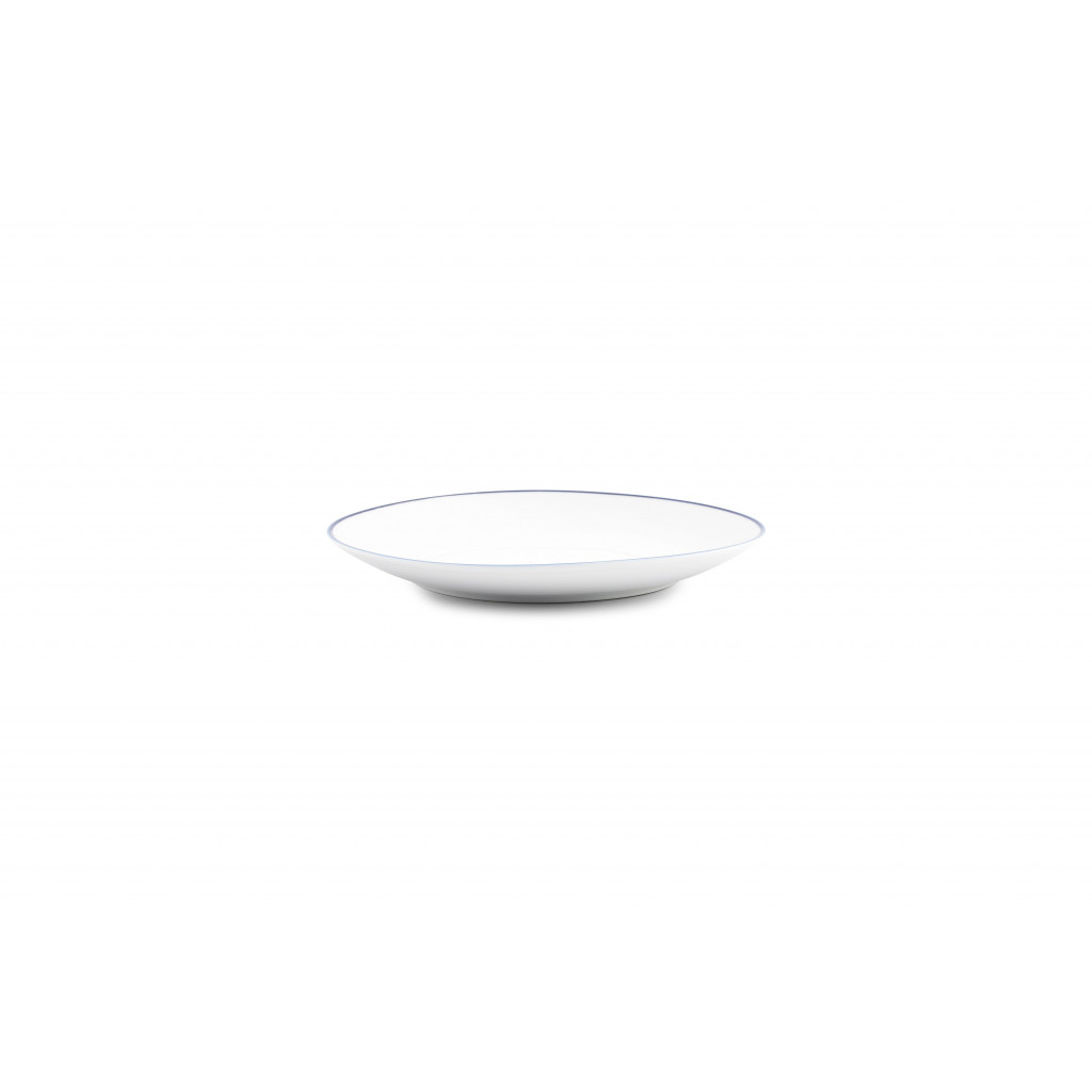 Bonbistro Plate 20,5cm coupe blue rim Basic White