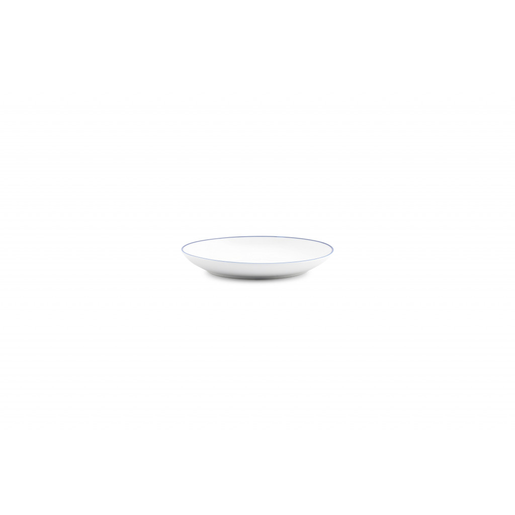 Bonbistro Plate 15cm coupe blue rim Basic White