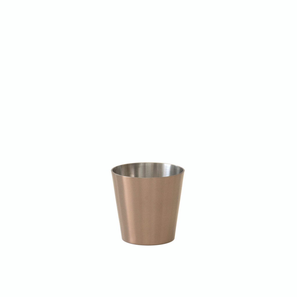 Craster  Medium Copper Chip Pot Copper PVD 
and Stainless Steel 85ø × 85 mm