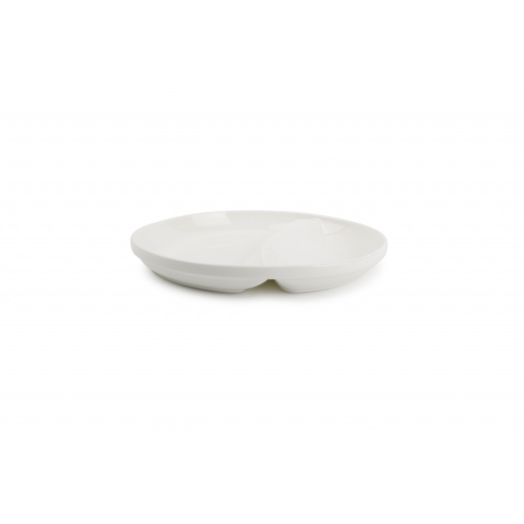 Bonbistro Divider plate 22,5cm 2 parts white Care