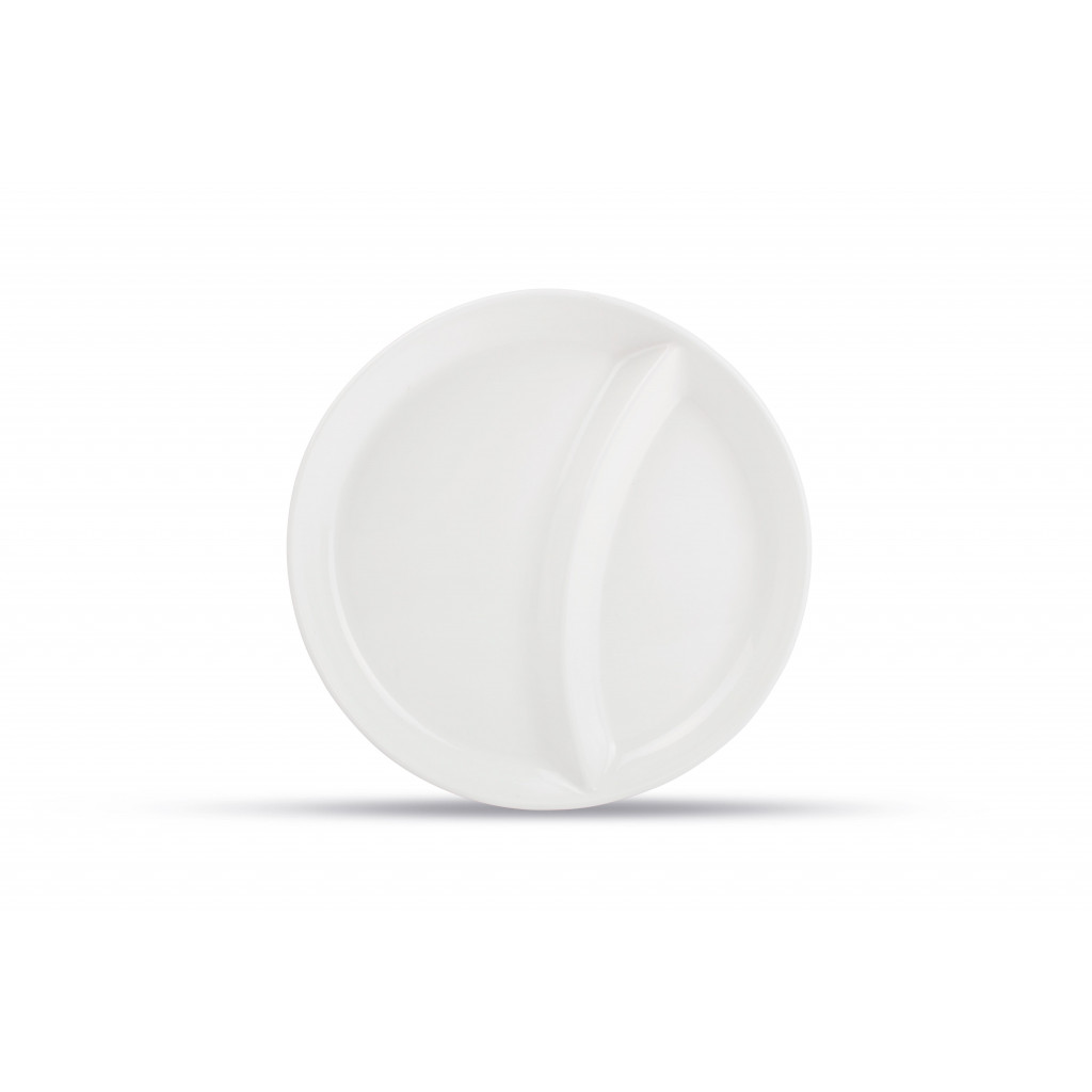 Bonbistro Divider plate 22,5cm 2 parts white Care