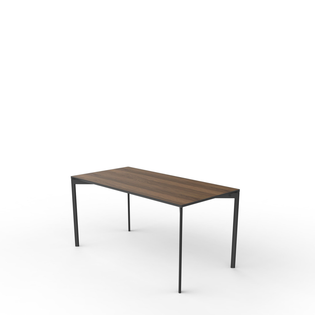 Craster Line 1800 - Walnut HPL - Black Edge - Rectangle Table Top (1800 x 750 x 25)