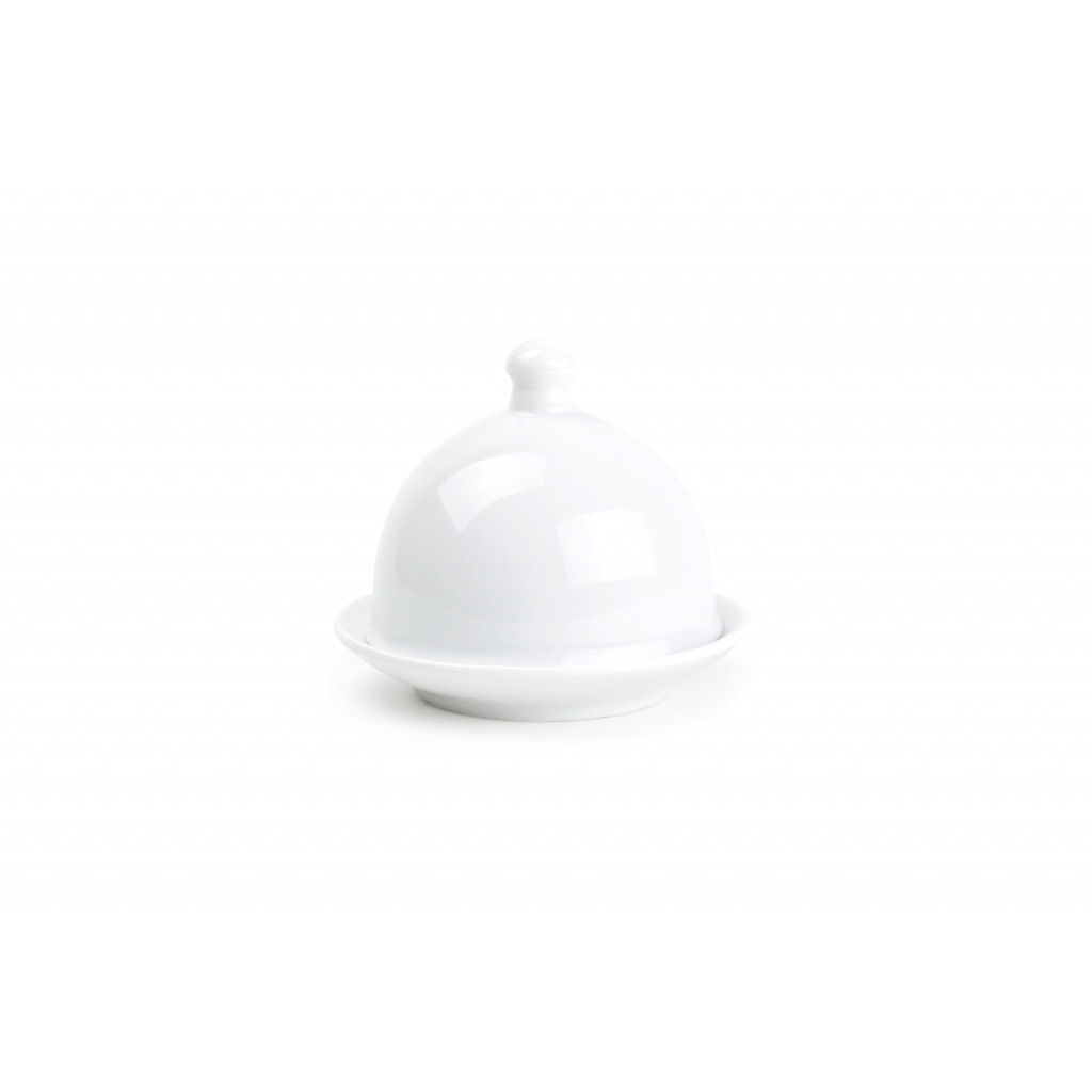 Bonbistro Butter dish 9xH8cm white Appetite