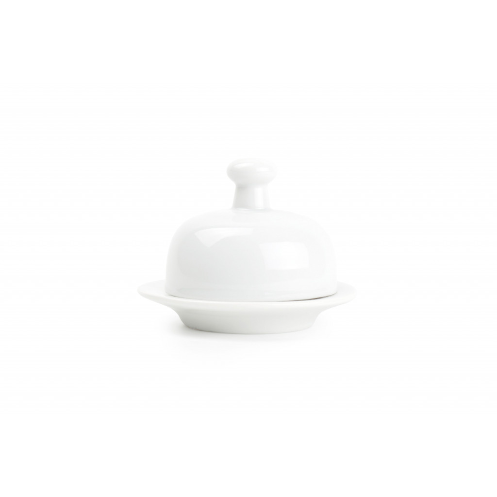 Bonbistro Butter dish 9,5xH7cm white Appetite