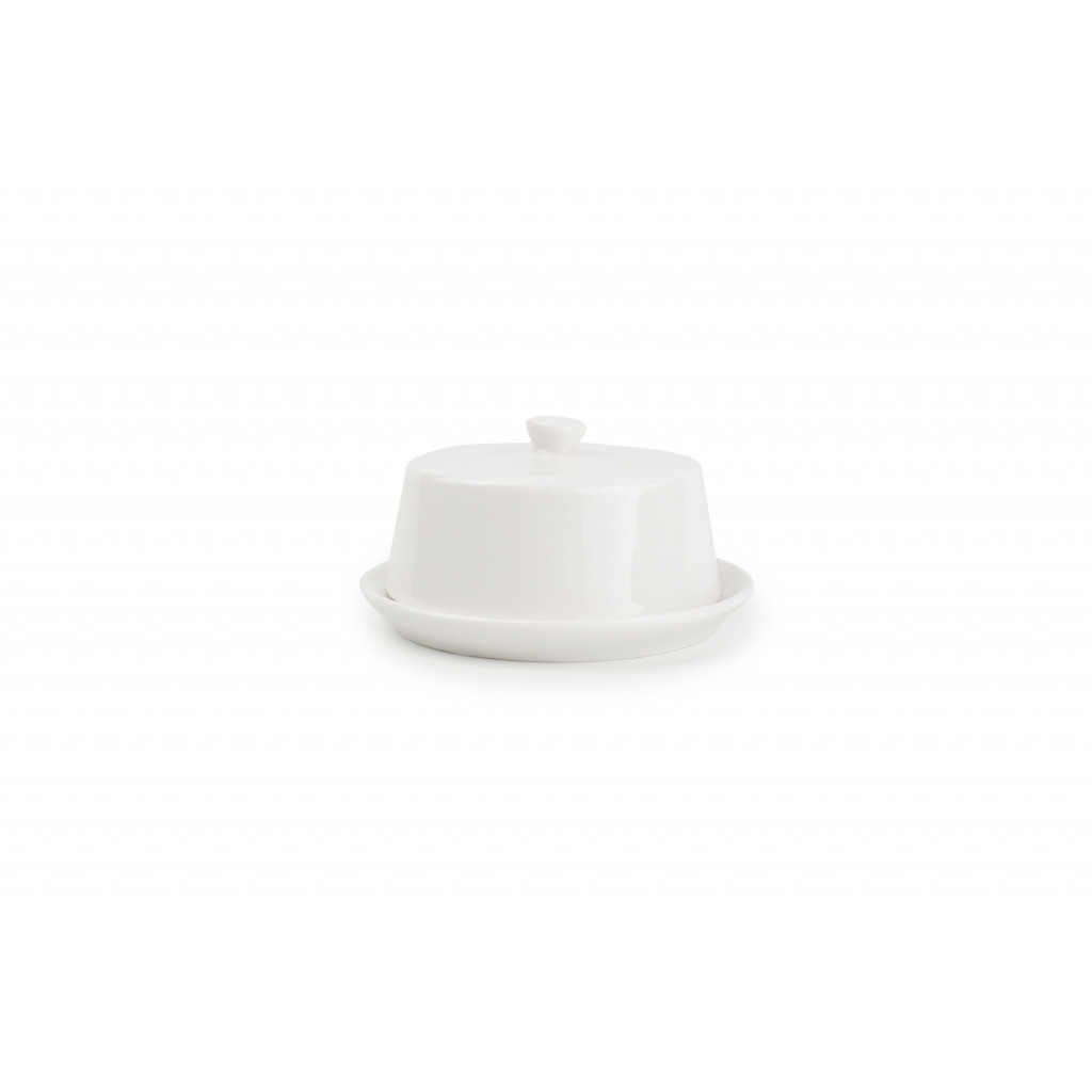 Bonbistro Butter dish 8,5xH3,5cm white Eon