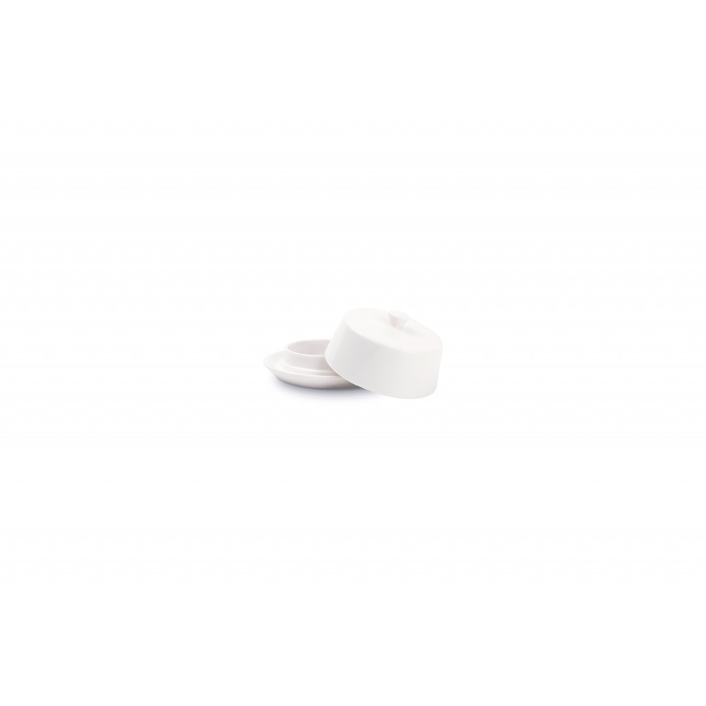 Bonbistro Butter dish 8,5xH3,5cm white Eon