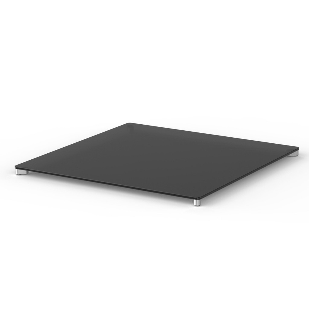 Craster Link 800 Grey Glass Square Table Top Glass, Grey 800 × 800 × 22 mm