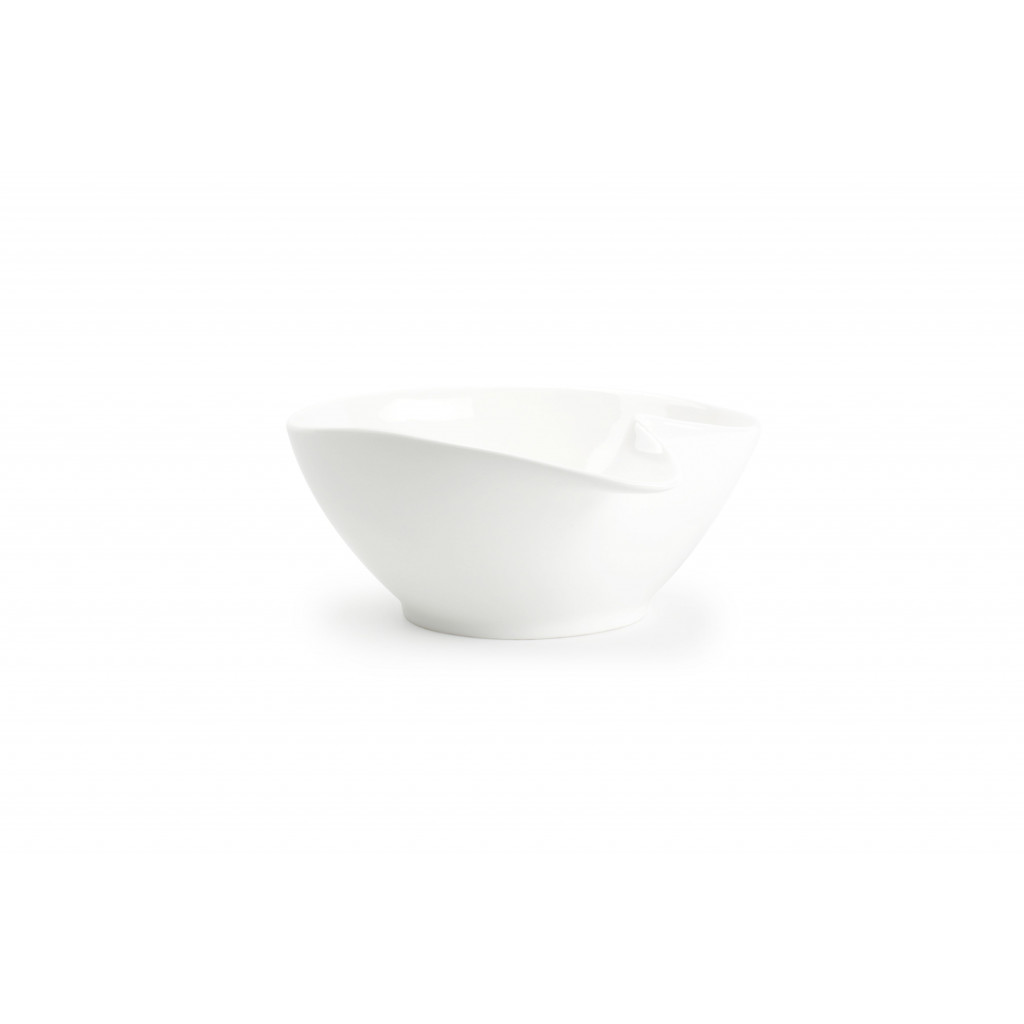 Bonbistro Bowl 23x20,5xH8cm with grip white Flavor