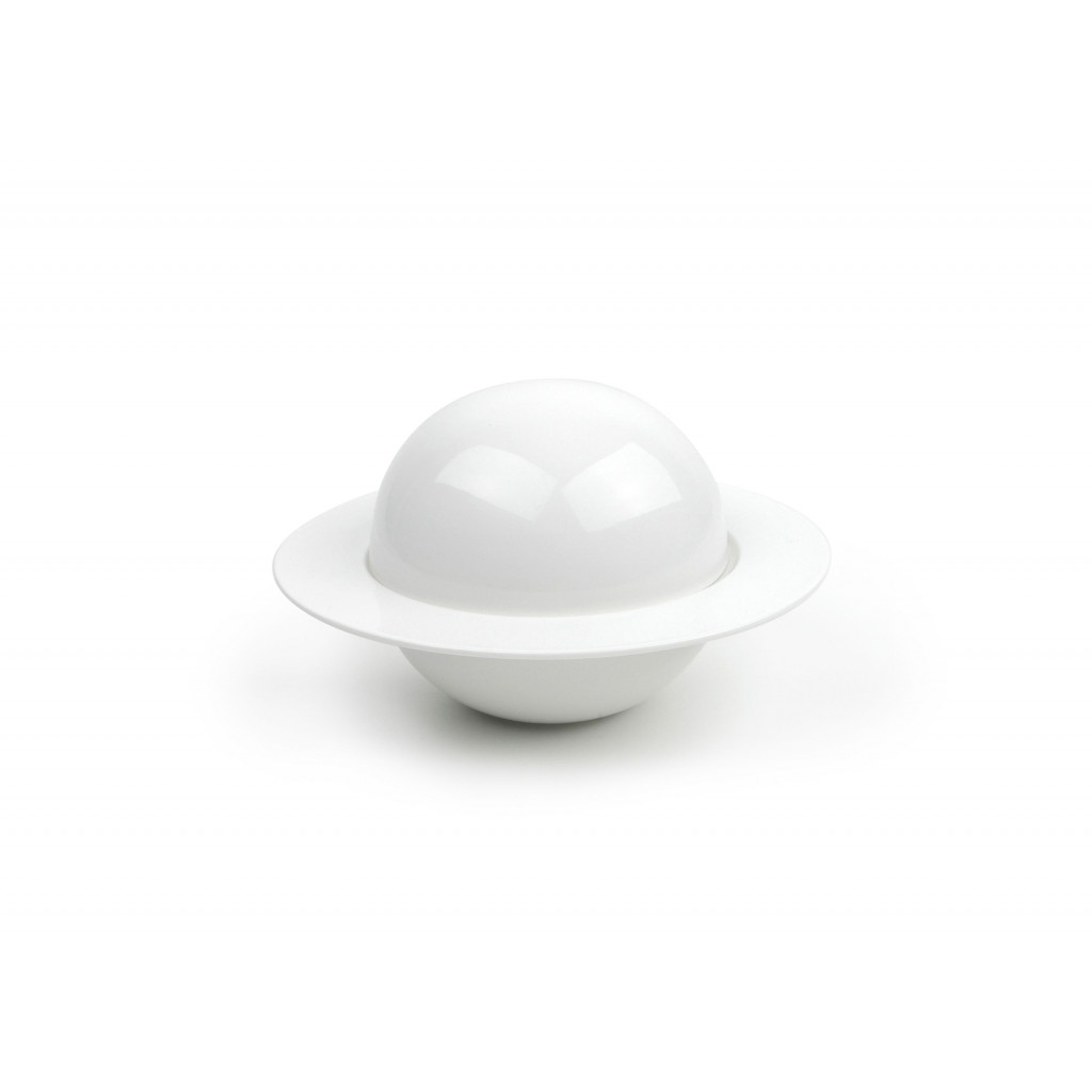 Bonbistro Bowl 18xH11cm with cover white Flavor