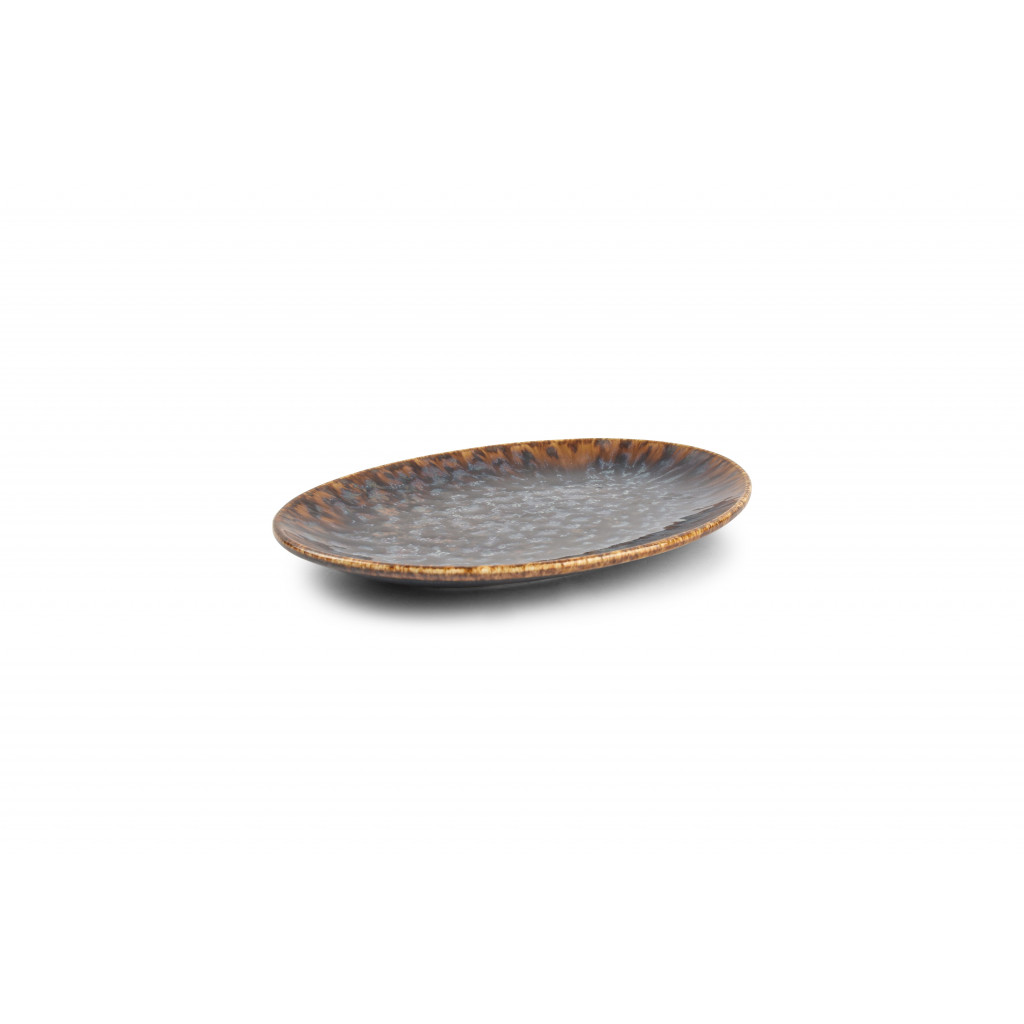 Bonbistro Serving dish 26x19cm brown/blue Resto