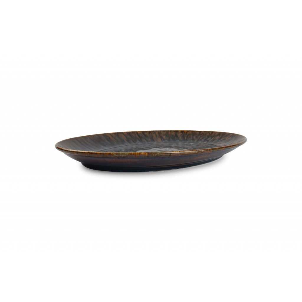 Bonbistro Serving dish 36x26cm brown/blue Resto