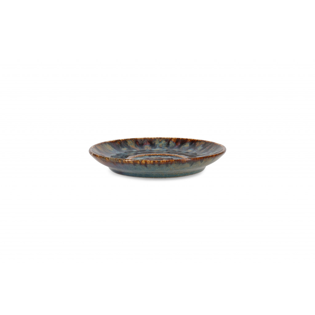 Bonbistro Saucer 13,5cm brown/blue Resto