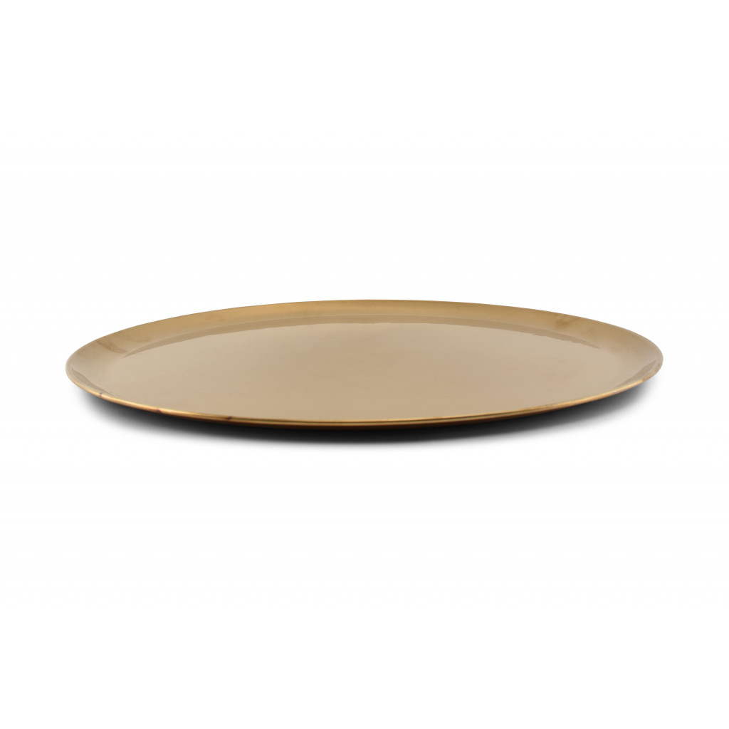 Bonbistro Serving tray 44,5xH1cm antique gold Serve