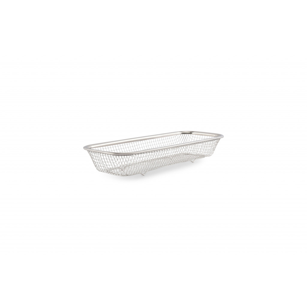 Bonbistro Wire basket 31x13xH5,5cm silver Serve