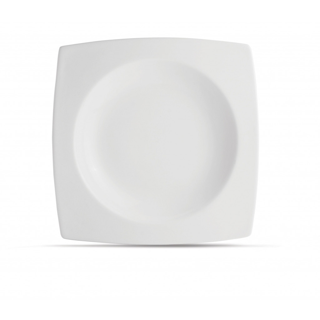 Bonbistro Deep plate 27/21xH4cm white Squito