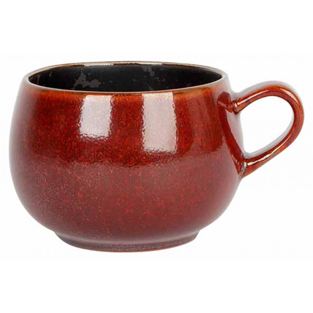 Cosy&Trendy ELEMENTS MAROON COFFEE CUP 32CLD8,4XH6,8CM WITH HANDLE