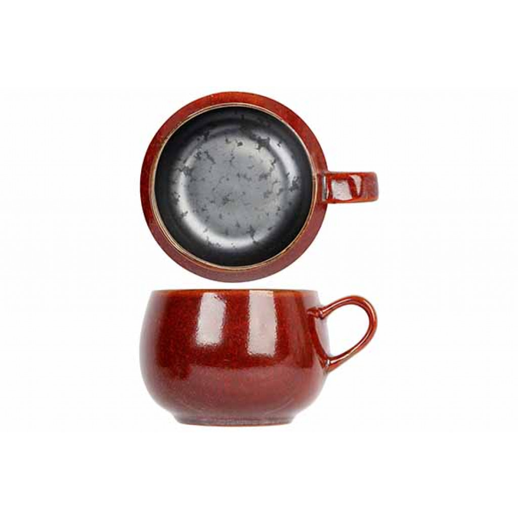 Cosy&Trendy ELEMENTS MAROON COFFEE CUP 32CLD8,4XH6,8CM WITH HANDLE